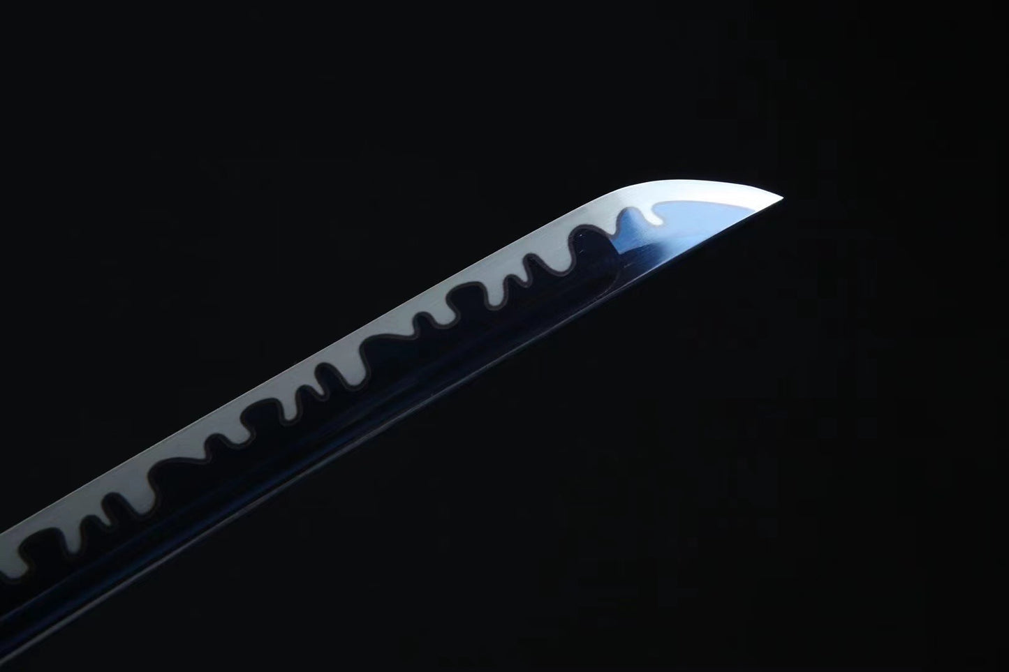 Collector, blue blade, manganese steel, handmade, full Tang samurai knife