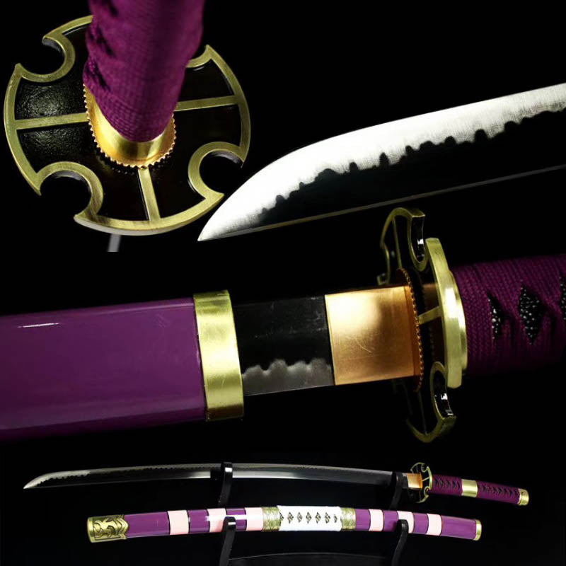 metal crafts, collectibles, handmade anime sword real, cosplay, katana, full tang katana,Rorono Zorro series