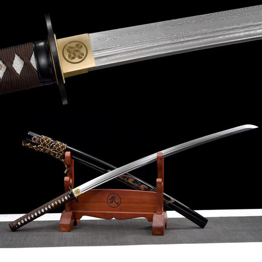 collectibles, damascus steel, real samurai swords, full tang