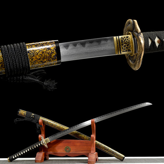 Metal Crafts, Collectibles, Burning Blade, Handmade Katana, Special Tempering Process, Damascus Steel, Full Tang