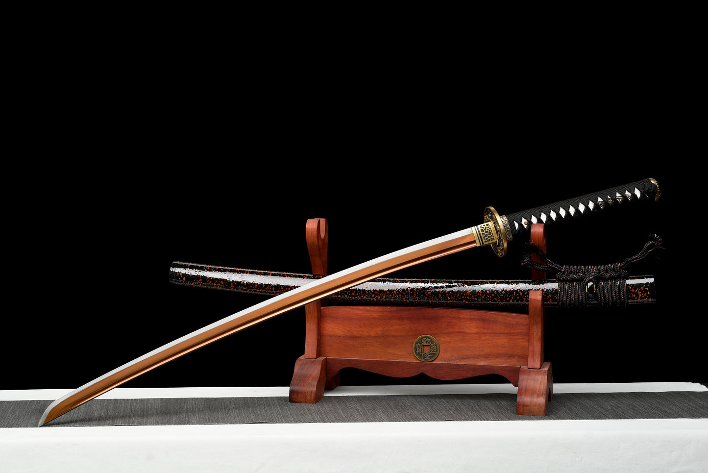 Metal Craft, Collectible, High Performance, Spring Steel Baked Red, Real Samurai Sword, Full Tang