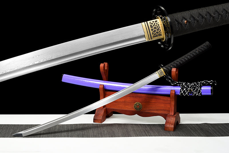 metal crafts, collectibles, Damascus steel, handcrafted katana, japanese katana,full tang