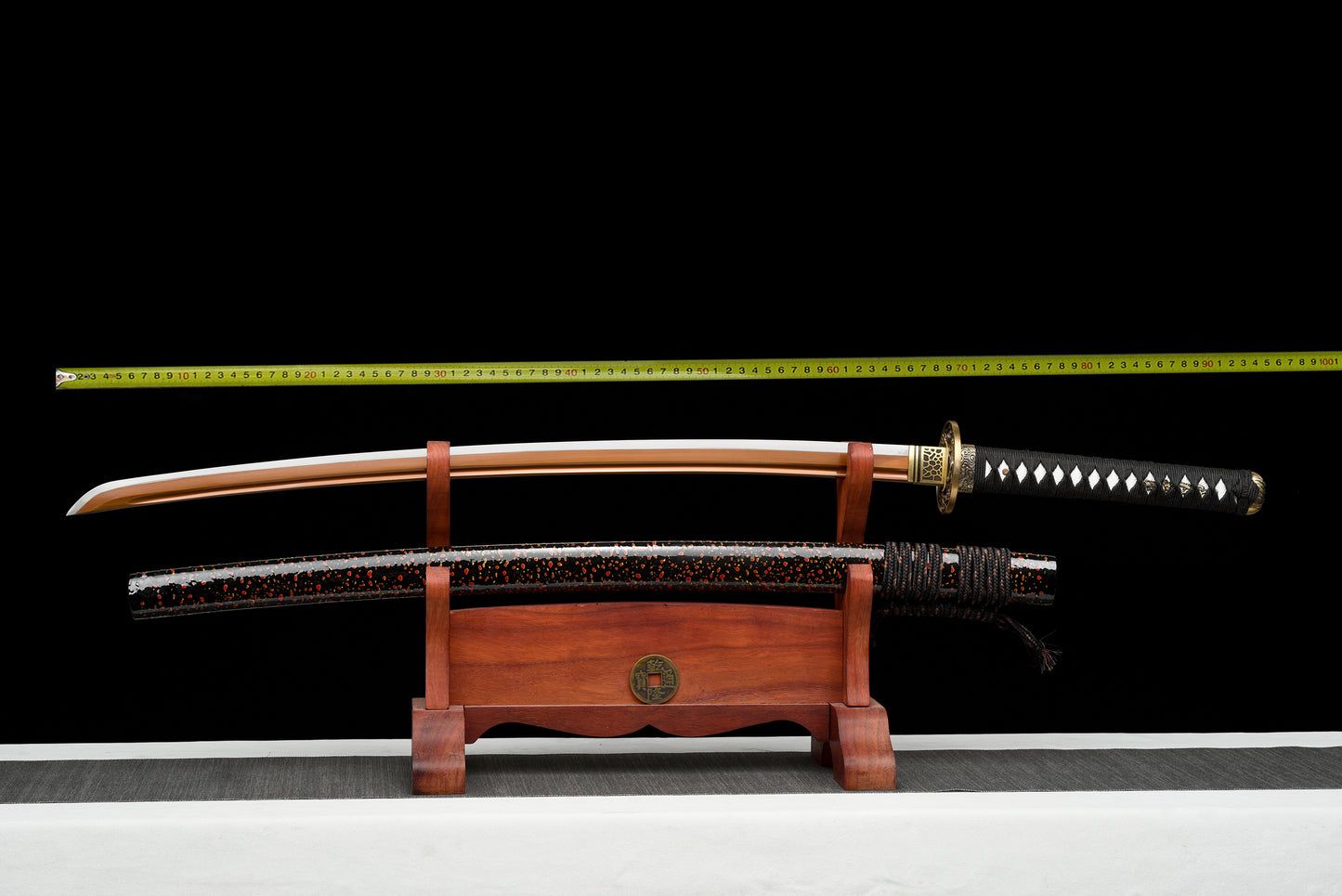 Metal Craft, Collectible, High Performance, Spring Steel Baked Red, Real Samurai Sword, Full Tang