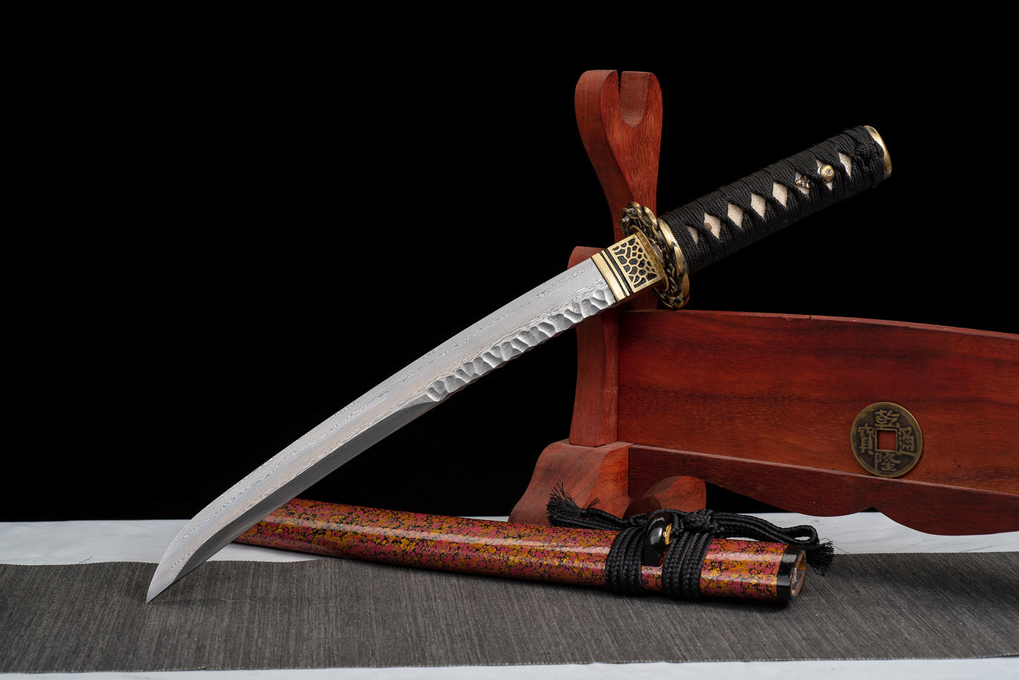 Metal Craft, Damascus Steel, Real Samurai Sword, Hand Hammered, Full Tang