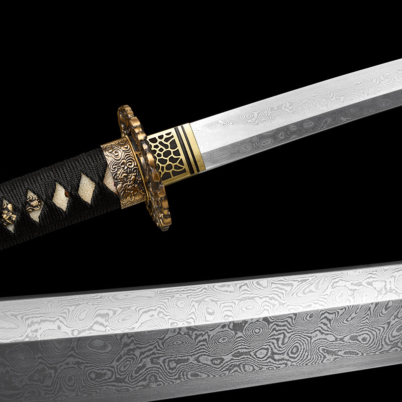 Metal Crafts, Collectibles, Handmade Katana Swords, Special Damascus Steel, Full Tang