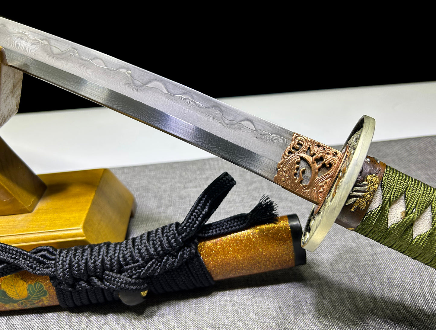 Collectibles, Clip Steel Katana, Damascus Steel, Full Tang