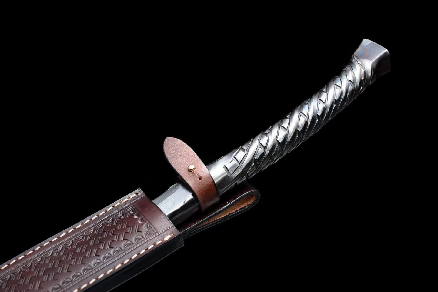 Collectibles, burning blade，Handcrafted Chinese Swords, Damascus Steel, Full Tang