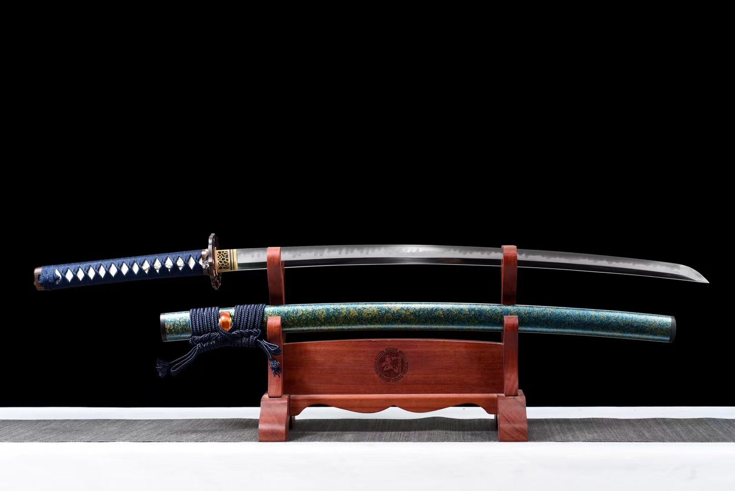 Handmade katana, real katana, burning blade, T10 special tempering, full tang katana