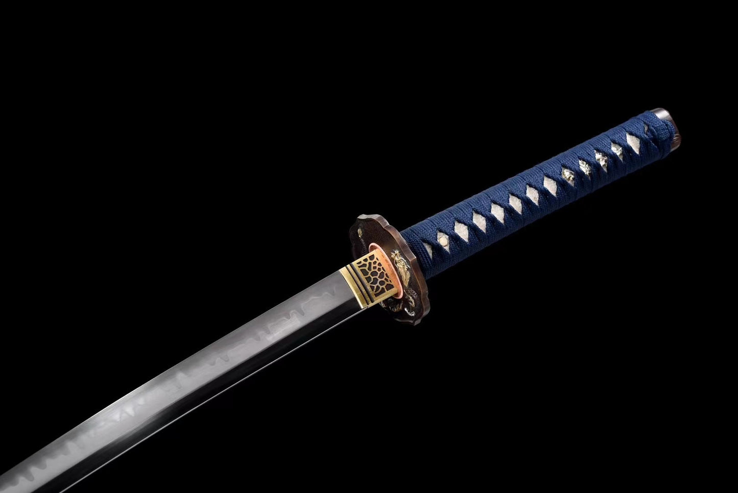 Handmade katana, real katana, burning blade, T10 special tempering, full tang katana