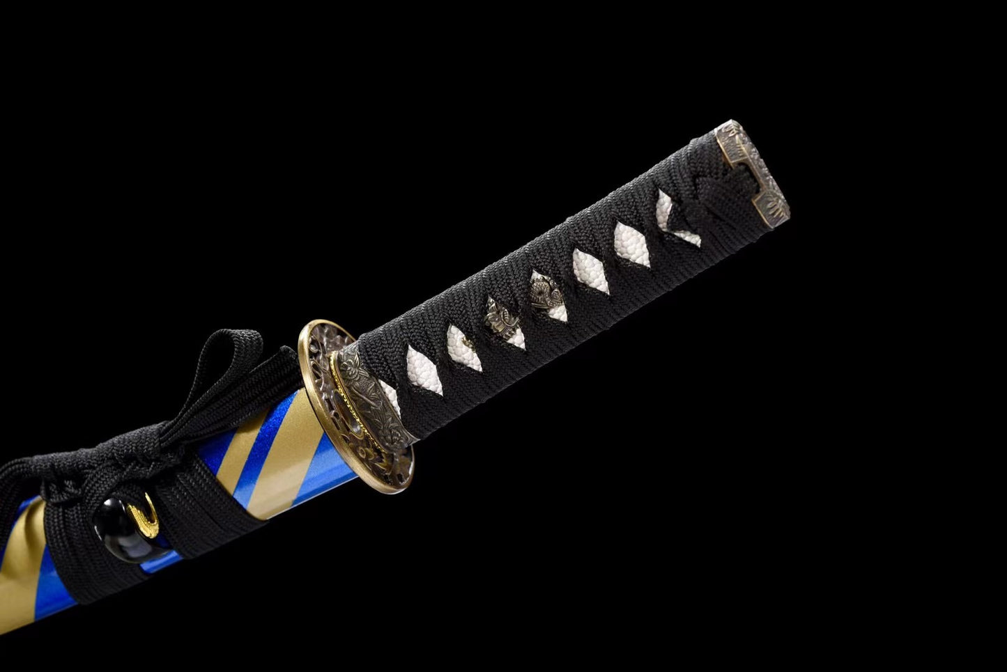 Handmade tanto, mashita's katana, japanese katana, cosplay, full tanto, blue blade