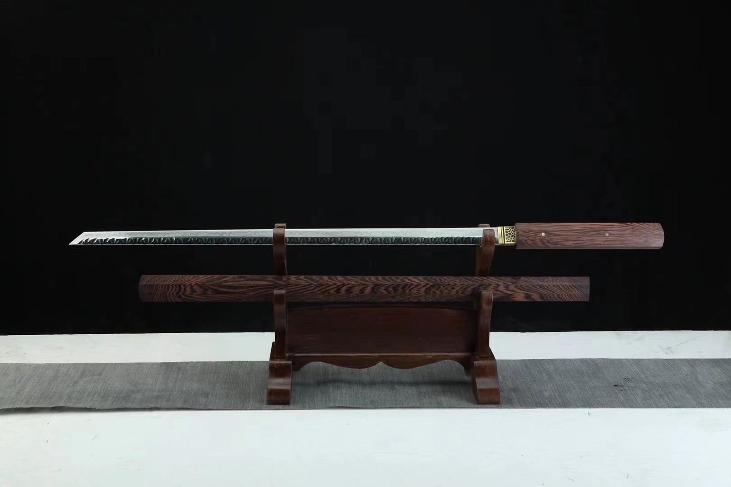 Handmade Tang Heng Dao, 1095 steel, full Tang，Special clay quenching process，Burning Blade