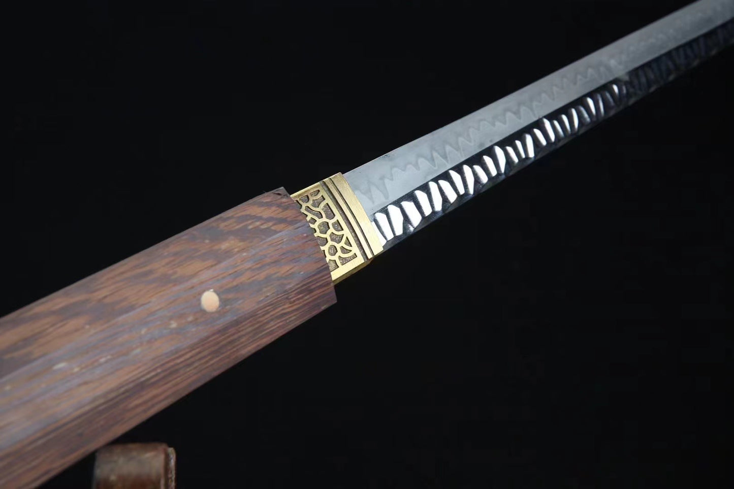 Handmade Tang Heng Dao, 1095 steel, full Tang，Special clay quenching process，Burning Blade