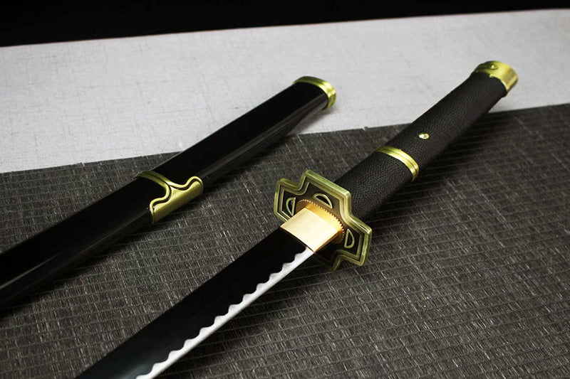 metal crafts, collectibles, handmade anime sword real, cosplay, katana, full tang katana,Roronoa Zoro